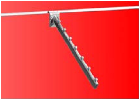 Cabide inclinado 7 bolas - FERRO